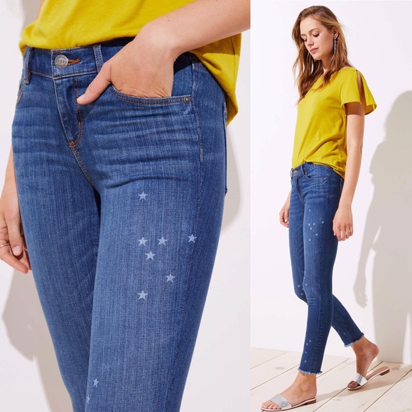 LOFT Denim - LOFT modern skinny crop star raw hem jeans